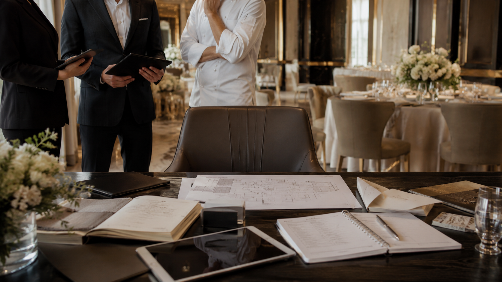 Fine dining setting